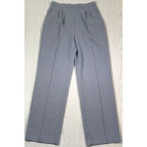 Vintage 70s JC Penny Polyester Pants Women 14 Blue Pleated Straight Business